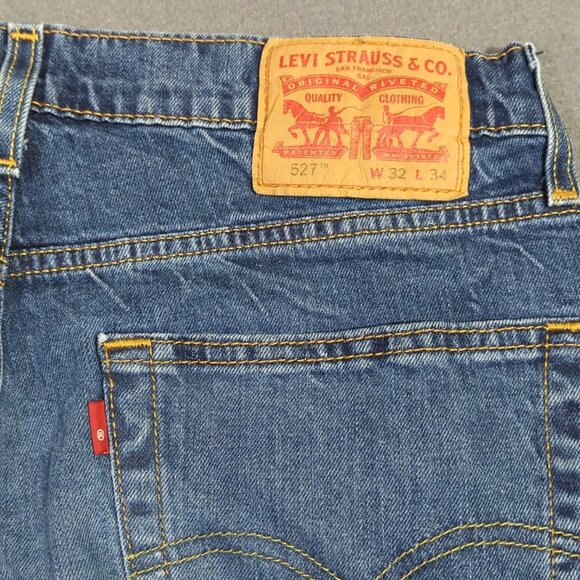Levi's Jeans Men's 32x34 Fits 31x33 Blue 527 Slim Fit Boot Cut Denim - Picture 1 of 11